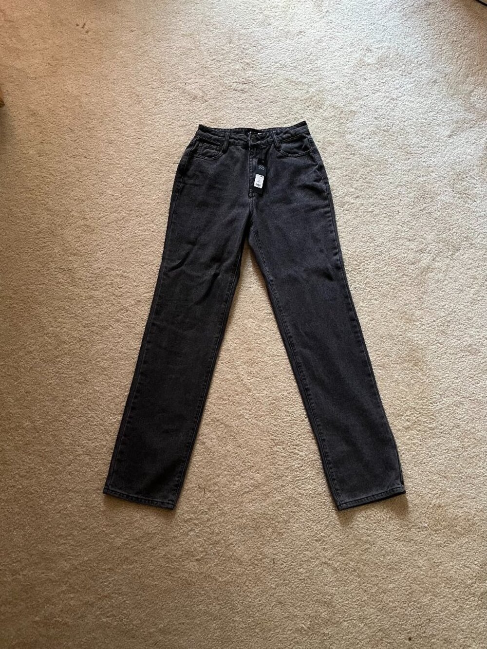 Black Straight Slouch Fit Jeans (size 3)